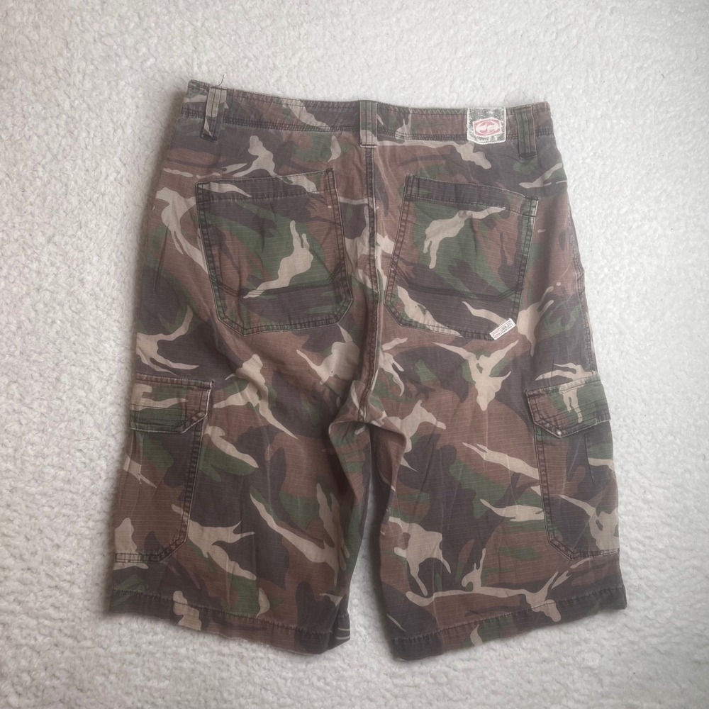 Split Mens Camo Cargo Shorts baggy skater surf Size 32 Utility Streetwear